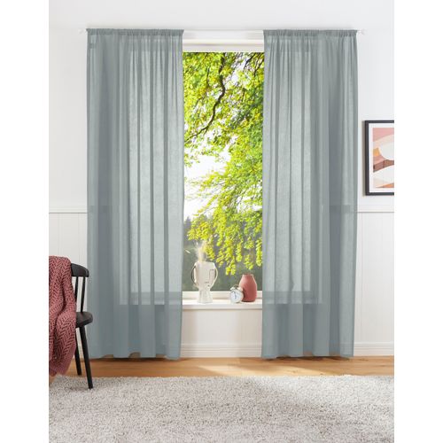 4004567294717 - Vorhang Lanea Gr 1 grün (mint) B135cm H145cm Baumwolle Polyester LEGER HOME BY LENA GERCKE Gardinen Leinenoptik 1 Schal verschiedene Größen