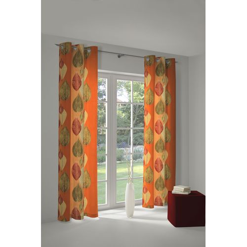 4004567123420 - Vorhang WIRTH Marek Gardinen Gr 150 cm Ösen 145 cm orange (terra) Ösen Gardine