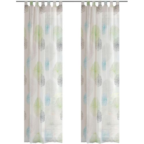 4056751476614 - Vorhang HOME WOHNIDEEN RAWLINS Gr 1 grün B140cm H145cm Voile Polyester Gardinen 2er Pack Schlaufenschal RAWLINS bedruckt 4056751476614 - Vorhang HOME WOHNIDEEN RAWLINS Gr 1 grün B140cm H145cm Voile Polyester Gardinen 2er Pack Schlaufenschal RAWLINS bedruckt