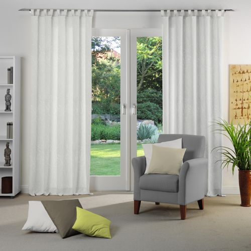 4004567111113 - Vorhang WIRTH Lahnstein Gr 1 beige (natur) Gardinen 145cm Schlaufen 132cm Polyester B132cm H145cm