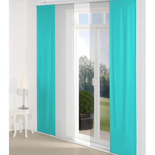 4004567172077 - Schiebegardine WIRTH WirthNatur Gardinen Gr 145 cm Paneelwagen 60 cm blau (türkis) Schiebegardinen blickdicht Gardine Inkl Montagezubehör 4004567172077 - Schiebegardine WIRTH WirthNatur Gardinen Gr 145 cm Paneelwagen 60 cm blau (türkis) Schiebegardinen blickdicht Gardine Inkl Montagezubehör