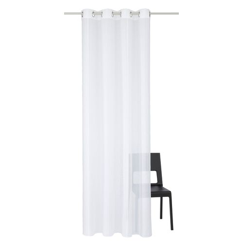 4004567087944 - Vorhang WIRTH Betsy Gardinen Gr 145 cm Ösen 140 cm weiß Fertiggardine Fertigstore Flauschvorhang Gardine Gardinenstore Langstore Ösenschal Übergardine Ösen Store