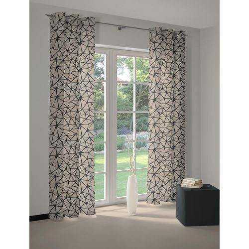 4004567157760 - Vorhang WIRTH Lisburn Gr 1 schwarz B132cm H150cm Polyester Gardinen