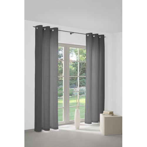 4004567335236 - Vorhang WIRTH Neveres Gr 1 grau (anthrazit) B135cm H145cm Jacquard Baumwolle Gardinen 4004567335236 - Vorhang WIRTH Neveres Gr 1 grau (anthrazit) B135cm H145cm Jacquard Baumwolle Gardinen