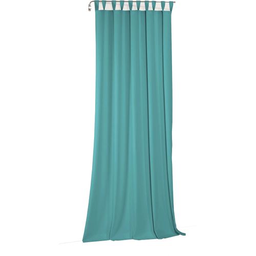4004567254049 - Vorhang WIRTH Newbury Gr 1 blau (türkis) B65cm H125cm Jacquard Baumwolle Polyester Gardinen