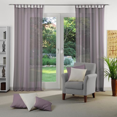 4004567221829 - Vorhang WIRTH Sunday Gr 1 lila B142cm H145cm Jacquard Baumwolle Polyester Gardinen 4004567221829 - Vorhang WIRTH Sunday Gr 1 lila B142cm H145cm Jacquard Baumwolle Polyester Gardinen