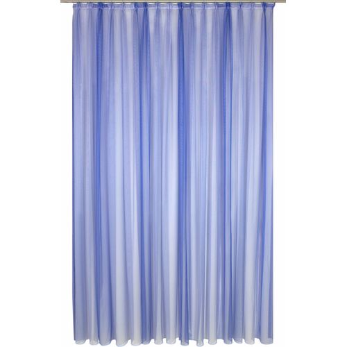 4004567148805 - Gardine WIRTH Eloise Gardinen Gr 175 cm Faltenband 300 cm blau Fertiggardine Fertigstore Gardine Gardinenstore Langstore Schlafzimmergardinen Store