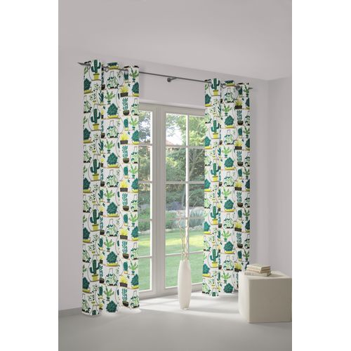 4004567254803 - Vorhang WIRTH Oakham Gr 1 grün (grün natur) Gardinen 150cm Ösen 130cm Polyester B130cm H150cm