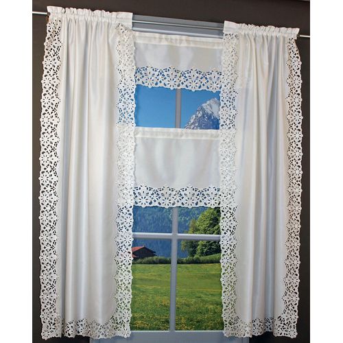 4056837064865 - Gardine Rießersee Gr 1 beige (creme) B90cm H150cm Polyester HOSSNER - ART OF HOME DECO Gardinen mit Ausbrenner-Stickerei 4056837064865 - Gardine Rießersee Gr 1 beige (creme) B90cm H150cm Polyester HOSSNER - ART OF HOME DECO Gardinen mit Ausbrenner-Stickerei