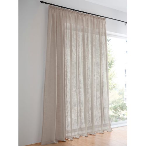 6930325796545 - Gardine HEINE HOME Gr 1 grau (taupe) B290cm H145cm Polyester Gardinen