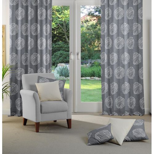 4004567121297 - Vorhang WIRTH Kingston Gardinen Gr 145 cm Kräuselband 135 cm blau (dunkelblau) Kräuselband Gardine