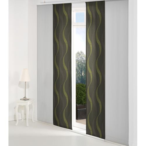 4004567172312 - Schiebegardine WIRTH LUPARA Gardinen Gr 145 cm Paneelwagen 60 cm grün Schiebegardinen blickdicht Gardine Inkl Montagezubehör