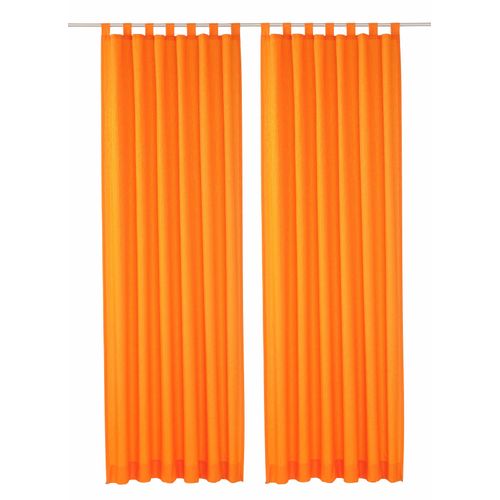 4004567111359 - Vorhang WIRTH Lahnstein Gr 1 orange Gardinen 145cm Schlaufen 132cm Polyester B132cm H145cm