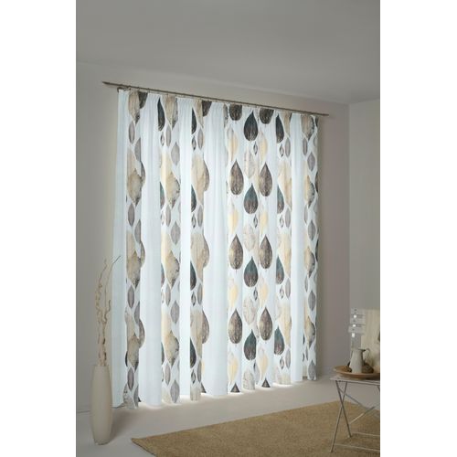 4004567123475 - Vorhang WIRTH Marek Gardinen Gr 150 cm Kräuselband 145 cm grau Kräuselband Gardine