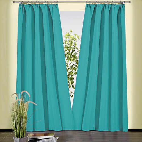 4005385830477 - Vorhang WECKBRODT Sento Gardinen Gr 150 cm Kräuselband 135 cm blau (türkis) Kräuselband Gardine Gardine blickdicht Baumwolle matte Struktur unifarben 4005385830477 - Vorhang WECKBRODT Sento Gardinen Gr 150 cm Kräuselband 135 cm blau (türkis) Kräuselband Gardine Gardine blickdicht Baumwolle matte Struktur unifarben