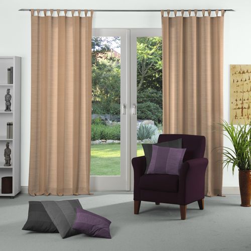 4004567510961 - Vorhang WIRTH Niederau Gr 1 rot (apricot) B132cm H145cm Jacquard Polyacryl Polyester Gardinen