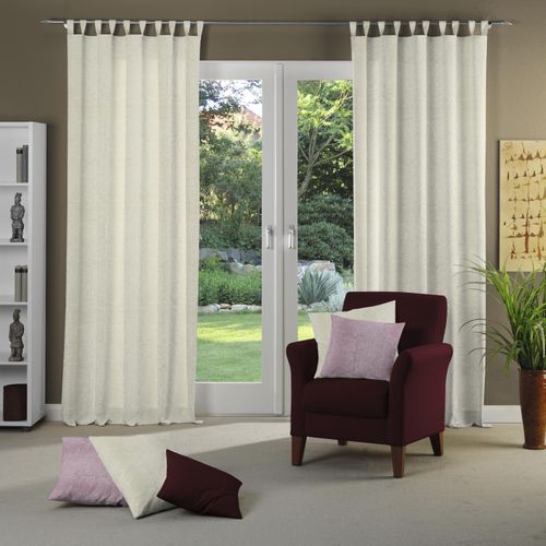 4004567118815 - Vorhang WIRTH Coventry Gardinen Gr 145 cm Schlaufen 135 cm beige (natur) Schlaufen Gardine