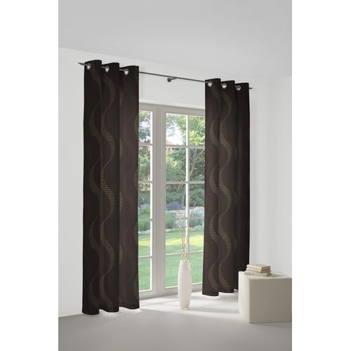 4004567150310 - Vorhang WIRTH Lupara Gr 1 braun B132cm H150cm Jacquard Obermaterial 75% Polyester 25% Baumwolle Gardinen