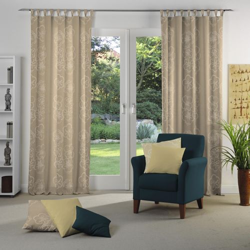 4004567119232 - Vorhang WIRTH Dangard Gardinen Gr 145 cm Schlaufen 135 cm braun Schlaufen Gardine