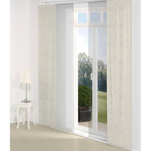 4004567513153 - Schiebegardine WIRTH Gospic Gr 1 braun B60cm H145cm Jacquard Baumwolle Polyester Gardinen