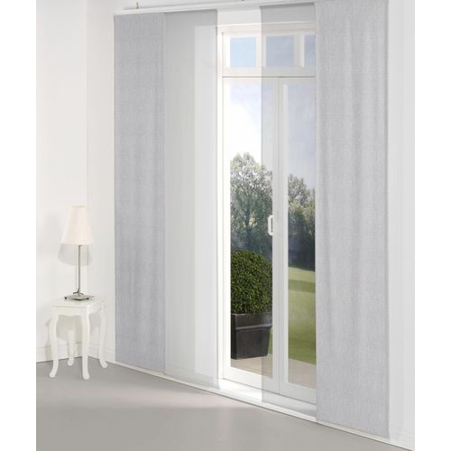 4004567341381 - Schiebegardine WIRTH Torbole Gr 1 grau B60cm H145cm Jacquard Baumwolle Polyester Gardinen