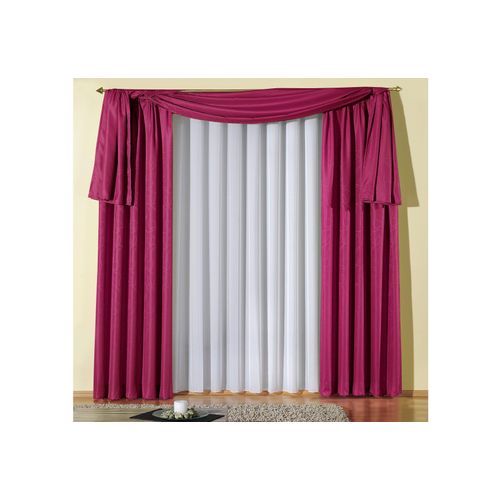 4004567044978 - Vorhang WIRTH Janine Gardinen Gr 145 cm Kräuselband 135 cm pink Kräuselband Gardine