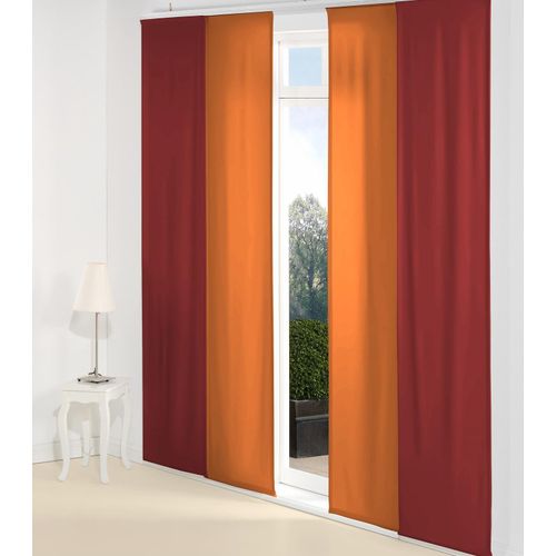 4004567170769 - Schiebegardine WIRTH Dim out Gardinen Gr 145 cm Paneelwagen 60 cm orange Paneelwagen Gardine inkl Beschwerungsstange