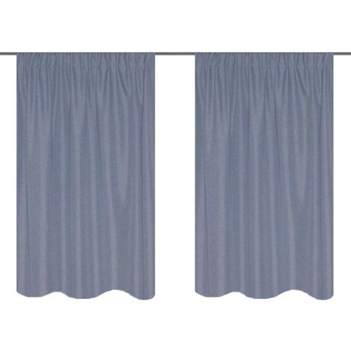 4056751476812 - Vorhang HOME BASICS MAITE Gr 1 blau B135cm H145cm Polyester Gardinen