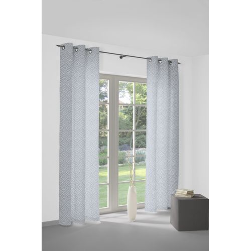 4004567525798 - Vorhang WIRTH Telfort Gr 1 blau Gardinen 145cm Ösen 132cm Baumwolle Polyester B132cm H145cm
