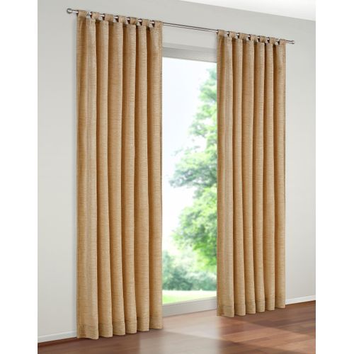 4004567095871 - Vorhang WIRTH Tromsö Gardinen Gr 160 cm Schlaufen 132 cm gelb (ocker) Schlaufen Gardine