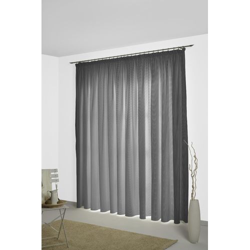 4004567335106 - Vorhang WIRTH Neveres Gr 1 grau (anthrazit) B135cm H145cm Jacquard Baumwolle Gardinen