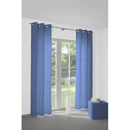 4004567090852 - Vorhang WIRTH Toco-Uni Gr 1 blau Gardinen 145cm Ösen 132cm Polyacryl B132cm H145cm 4004567090852 - Vorhang WIRTH Toco-Uni Gr 1 blau Gardinen 145cm Ösen 132cm Polyacryl B132cm H145cm