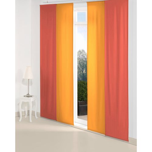 4004567171957 - Schiebegardine WIRTH WirthNatur Gardinen Gr 145 cm Paneelwagen 60 cm rot Schiebegardinen blickdicht Gardine Inkl Montagezubehör