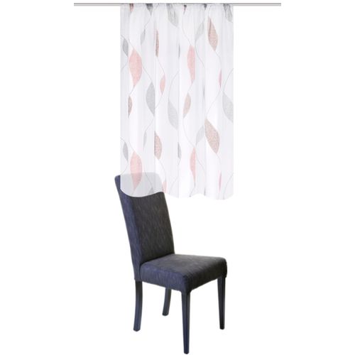 4056751474726 - Vorhang HOME WOHNIDEEN PAOLO Gr 1 weiß B140cm H145cm Voile Polyester Gardinen Kräuselbandschal PAOLO bedruckt