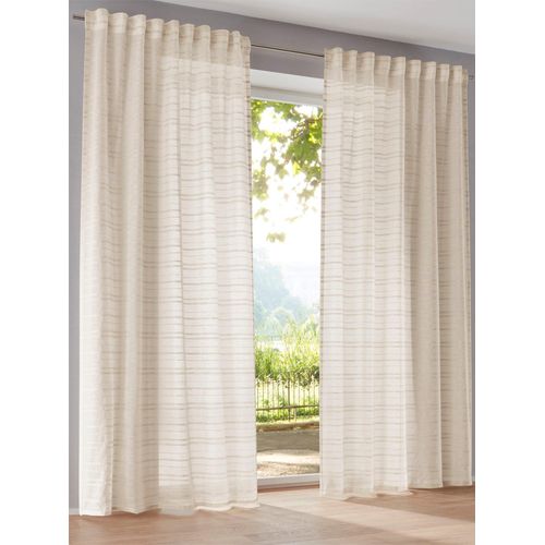 6941446671789 - Gardine HEINE HOME Gr 1 weiß (beige sanftes weiß) B140cm H145cm Polyester Gardinen