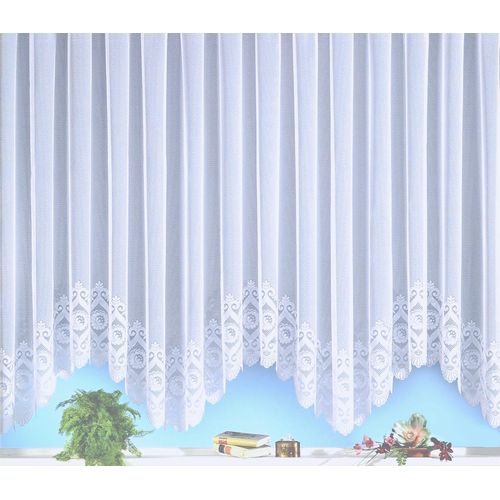 4005385126976 - Weckbrodt-gardinen - Jacquard Blumenfensterstore Miriam m Blumenbordüre weiß Ausführung Einzel Fertigstore Farbe weiß Größe 145X300 - weiß