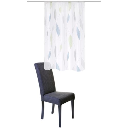 4056751474740 - Vorhang HOME WOHNIDEEN PAOLO Gr 1 blau (blau grün) B140cm H145cm Voile Polyester Gardinen Kräuselbandschal PAOLO bedruckt