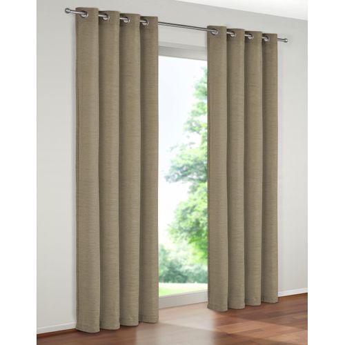 4004567131357 - Vorhang WIRTH Holmsund 288g qm Gr 8 grau (taupe) Gardinen 160cm Ösen 172cm Polyacryl B172cm H160cm