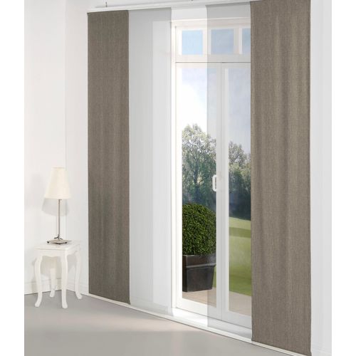 4004567342180 - Schiebegardine WIRTH Torbole Gr 1 braun (dunkelbraun) B60cm H145cm Jacquard Baumwolle Polyester Gardinen 4004567342180 - Schiebegardine WIRTH Torbole Gr 1 braun (dunkelbraun) B60cm H145cm Jacquard Baumwolle Polyester Gardinen