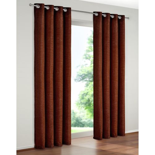 4004567114251 - Vorhang WIRTH Trondheim 328 g m² Gr 1 braun (schoko) B132cm H145cm Chenille Polyacryl Gardinen