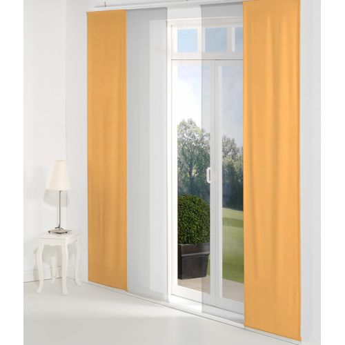 4004567173234 - Schiebegardine WIRTH Neufahrn Gardinen Gr 145 cm Paneelwagen 60 cm orange (apricot) Schiebegardinen blickdicht Gardine Inkl Befestigungszubehör