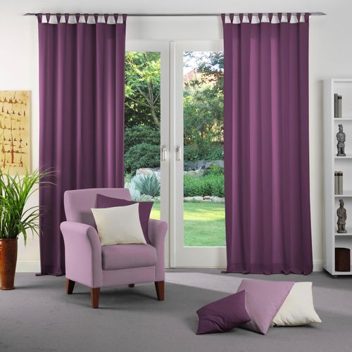 4004567250041 - Vorhang WIRTH Newbury Gr 1 lila (beere) B65cm H125cm Jacquard Baumwolle Polyester Gardinen