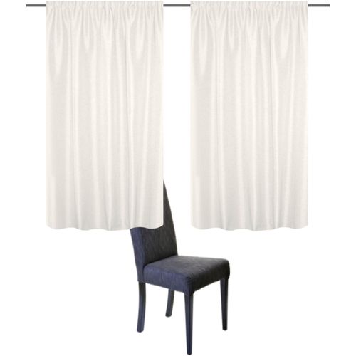 4056751476829 - Vorhang HOME BASICS MAITE Gr 1 weiß (wollweiß) B135cm H145cm Polyester Gardinen