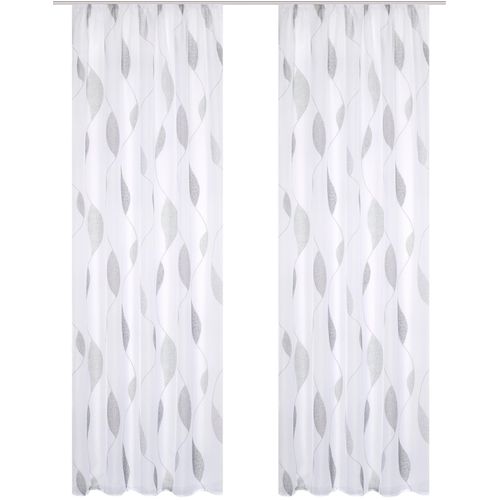 4056751475044 - Vorhang HOME WOHNIDEEN PAOLO Gr 1 grau (stein) B140cm H145cm Voile Polyester Gardinen 2er Pack Kräuselbandschal PAOLO bedruckt 4056751475044 - Vorhang HOME WOHNIDEEN PAOLO Gr 1 grau (stein) B140cm H145cm Voile Polyester Gardinen 2er Pack Kräuselbandschal PAOLO bedruckt