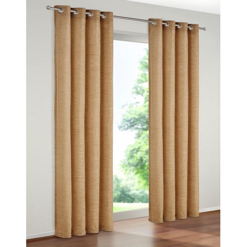4004567113858 - Vorhang WIRTH Holmsund 288g qm Gr 8 gelb (ocker) Gardinen 160cm Ösen 172cm Polyacryl B172cm H160cm