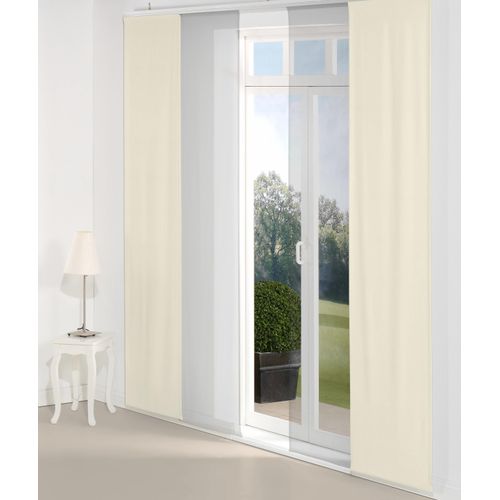 4004567172916 - Schiebegardine WIRTH Neufahrn Gr 1 beige (creme) B60cm H145cm Jacquard Polyacryl Polyester Gardinen Inkl Befestigungszubehör