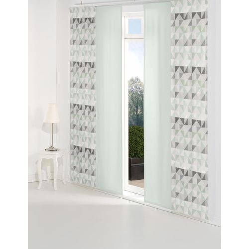 4004567213848 - Schiebegardine WIRTH Berlare Gr 1 grün (mint) B60cm H145cm Jacquard Baumwolle Polyester Gardinen Inkl Montagezubehör 4004567213848 - Schiebegardine WIRTH Berlare Gr 1 grün (mint) B60cm H145cm Jacquard Baumwolle Polyester Gardinen Inkl Montagezubehör