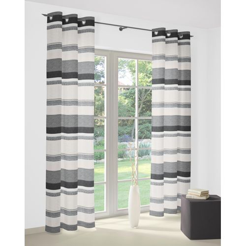 4004567054977 - Vorhang WIRTH Novara Gr 1 grau Gardinen 145cm Ösen 135cm Polyacryl Polyester Baumwolle B135cm H145cm 4004567054977 - Vorhang WIRTH Novara Gr 1 grau Gardinen 145cm Ösen 135cm Polyacryl Polyester Baumwolle B135cm H145cm
