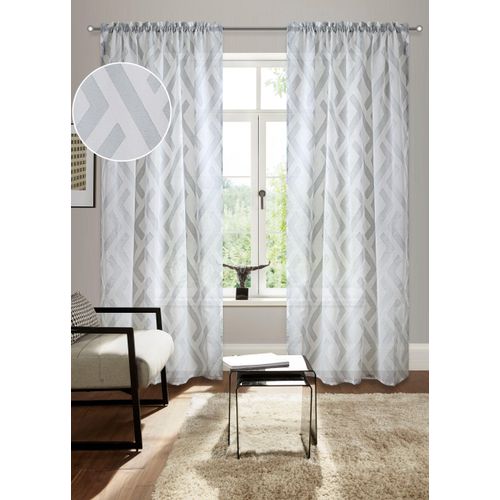 4068222401032 - Gardine BRUNO BANANI Lynn Gr 1 grau B140cm H145cm Scherli Polyester Gardinen schöner Schal Scherli zeitlos und modern 4068222401032 - Gardine BRUNO BANANI Lynn Gr 1 grau B140cm H145cm Scherli Polyester Gardinen schöner Schal Scherli zeitlos und modern