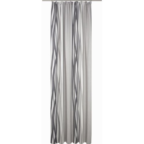 4004567155575 - Vorhang WIRTH Brooklyn Gardinen Gr 150 cm Kräuselband 145 cm grau Kräuselband Gardine